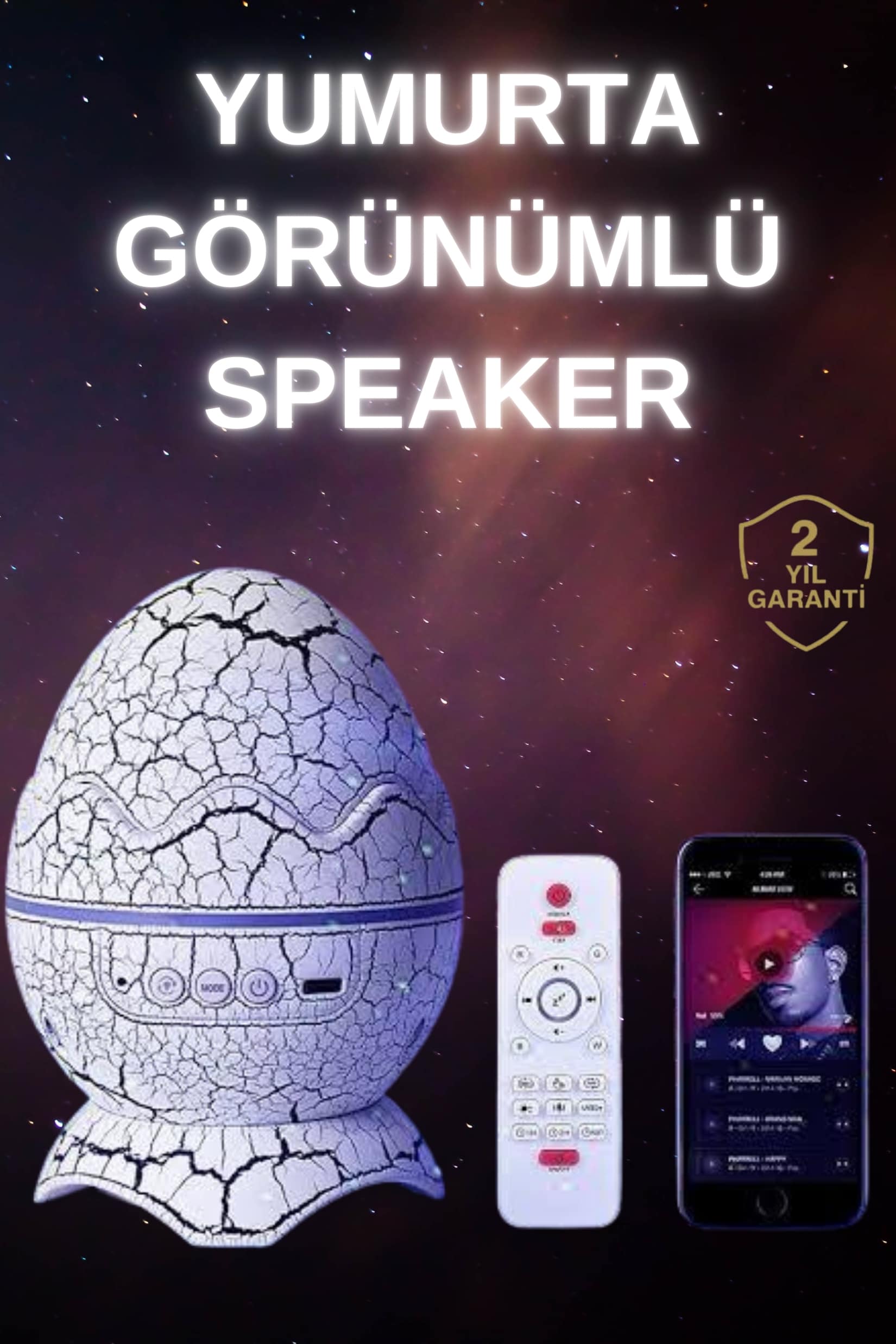 3-11 Dinozor Speaker Renk Değiştirme Projeksiyon Modu Bluetooth Hoparlör Gece Lambası - Vipsepet - Görsel 1