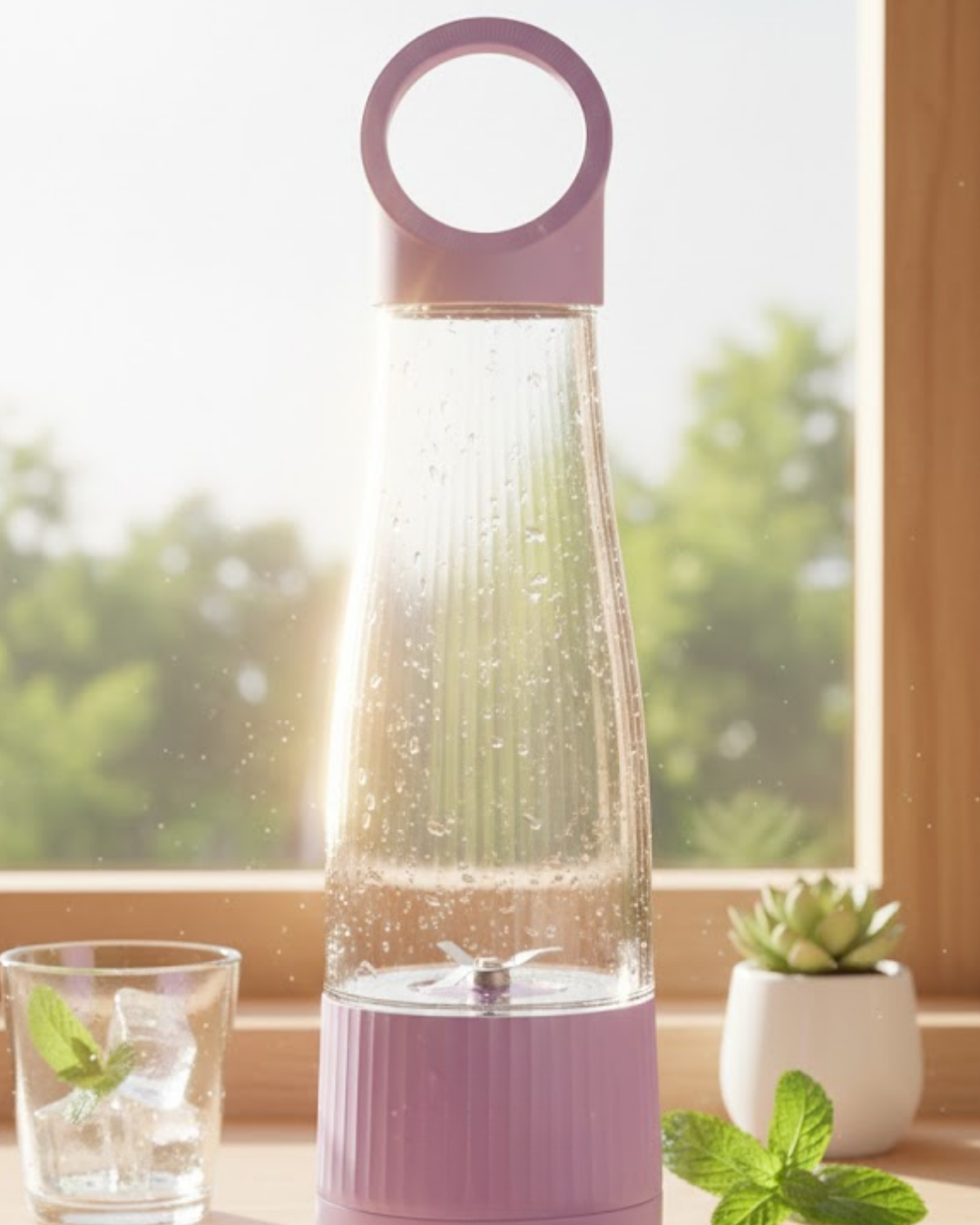 3-113 Pratik Kullanımlı USB Şarjlı Meyve ve Smoothie Blender - Vipsepet - Görsel 1