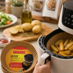 Airfryer Pişirme Kağıdı 100 Lü Yapışmaz Yağ Geçirmez Kağıt - Vipsepet