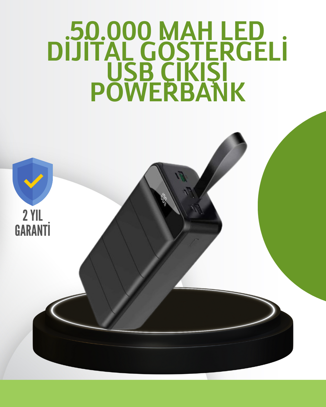 3-123 Ultra Güçlü 50.000 mAh Powerbank – LED Ekranlı, Çoklu Bağlantı Seçenekli, Akıllı Koruma Sistemli Şarj Ünitesi - vipsepet - Görsel 1