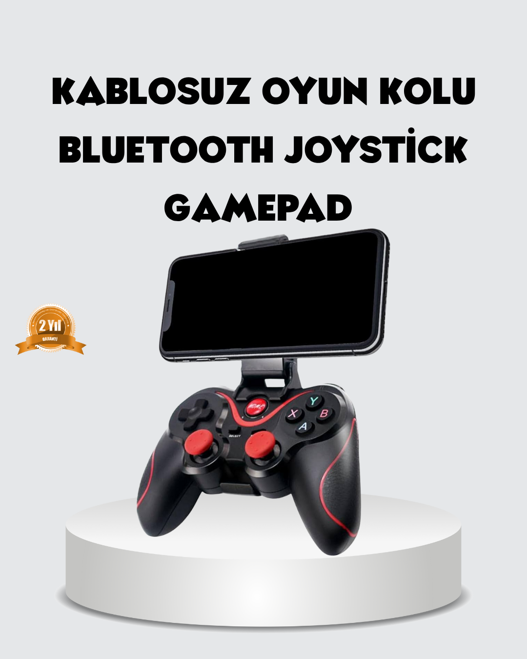 3-124 Bluetooth Gamepad Kablosuz Oyun Kumandası Tek Cihaz Destekli - Vipsepet - Görsel 1