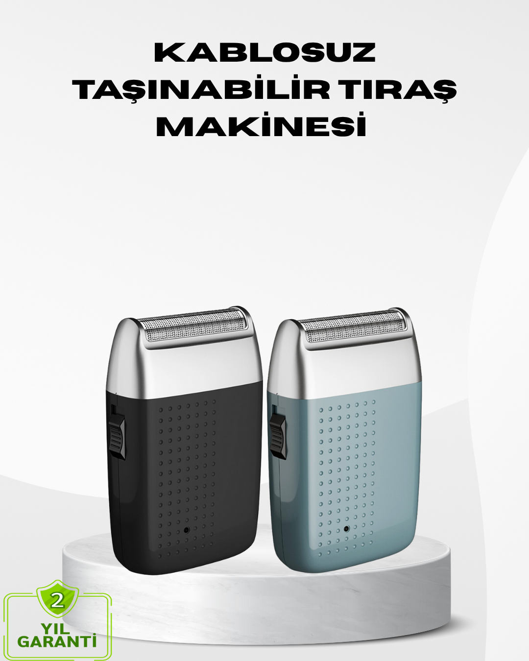 3-124 Kablosuz Şarjlı Sakal Tıraş Makinesi – Kuru Kullanım, Uzun Pil Ömrü - vipsepet - Görsel 1