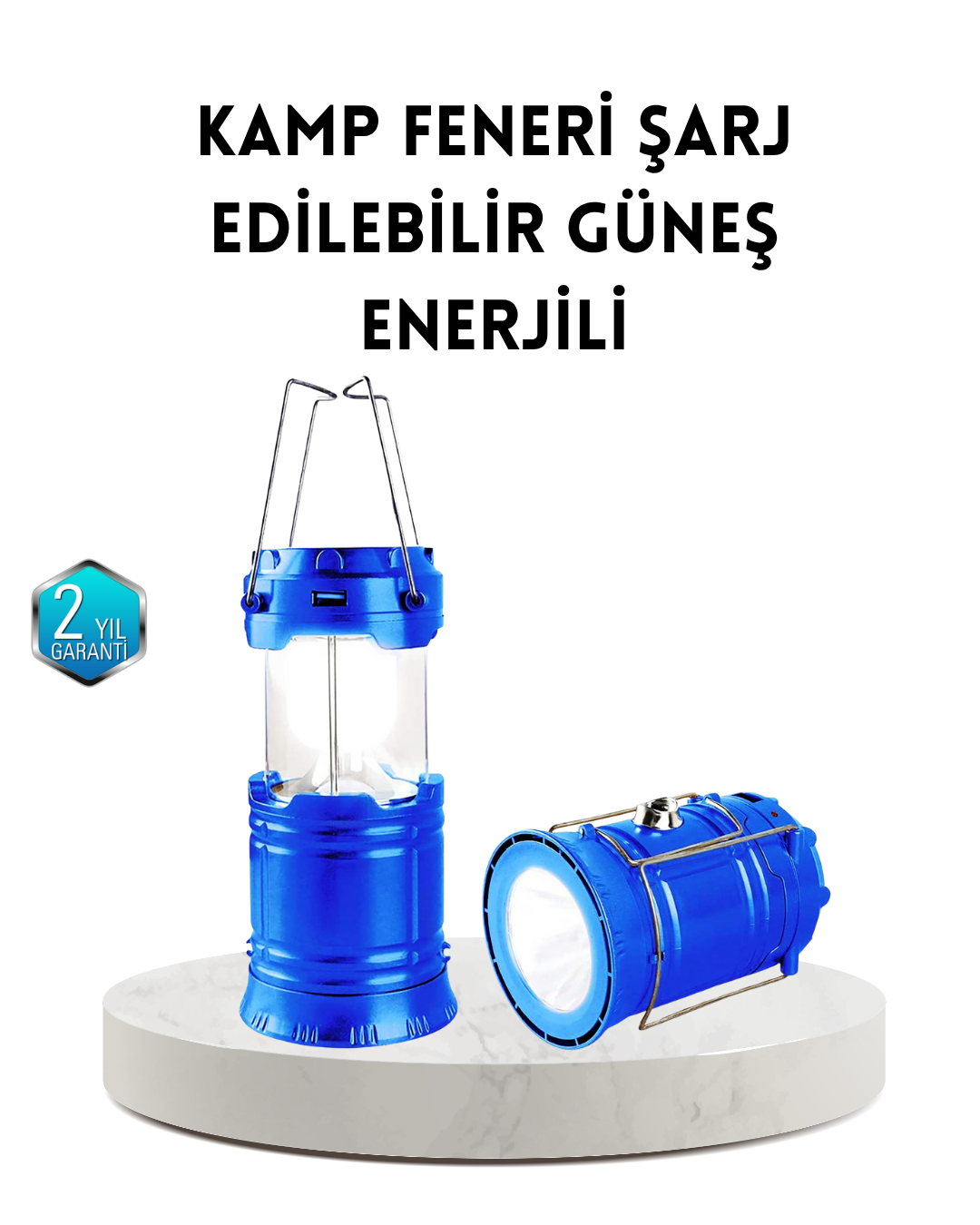 3-125 Güneş Enerjisiyle Çalışan Kamp Feneri Hafif Portatif Uzun Ömürlü - Vipsepet - Görsel 1