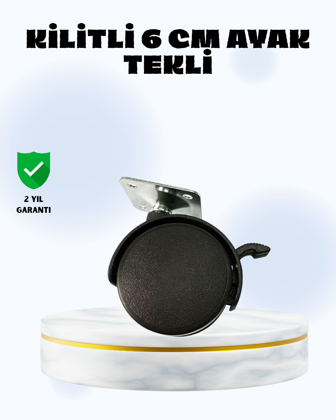 3-127 6 cm Kilitli Tekerlek Ayak Tek Adet - Vipsepet - Görsel 1