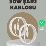 iPhone iPad Airpods Uyumlu 30W Type-C to Lightning Kablo - Vipsepet