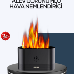 Aromatik Oda Kokusu Difüzörü Alev Tasarımlı LED Işıklı Nemlendirici - Vipsepet