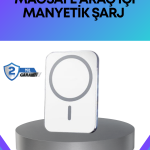 360° Döner Başlıklı MagSafe Araç Telefon Tutucu Hızlı Şarjlı - vipsepet