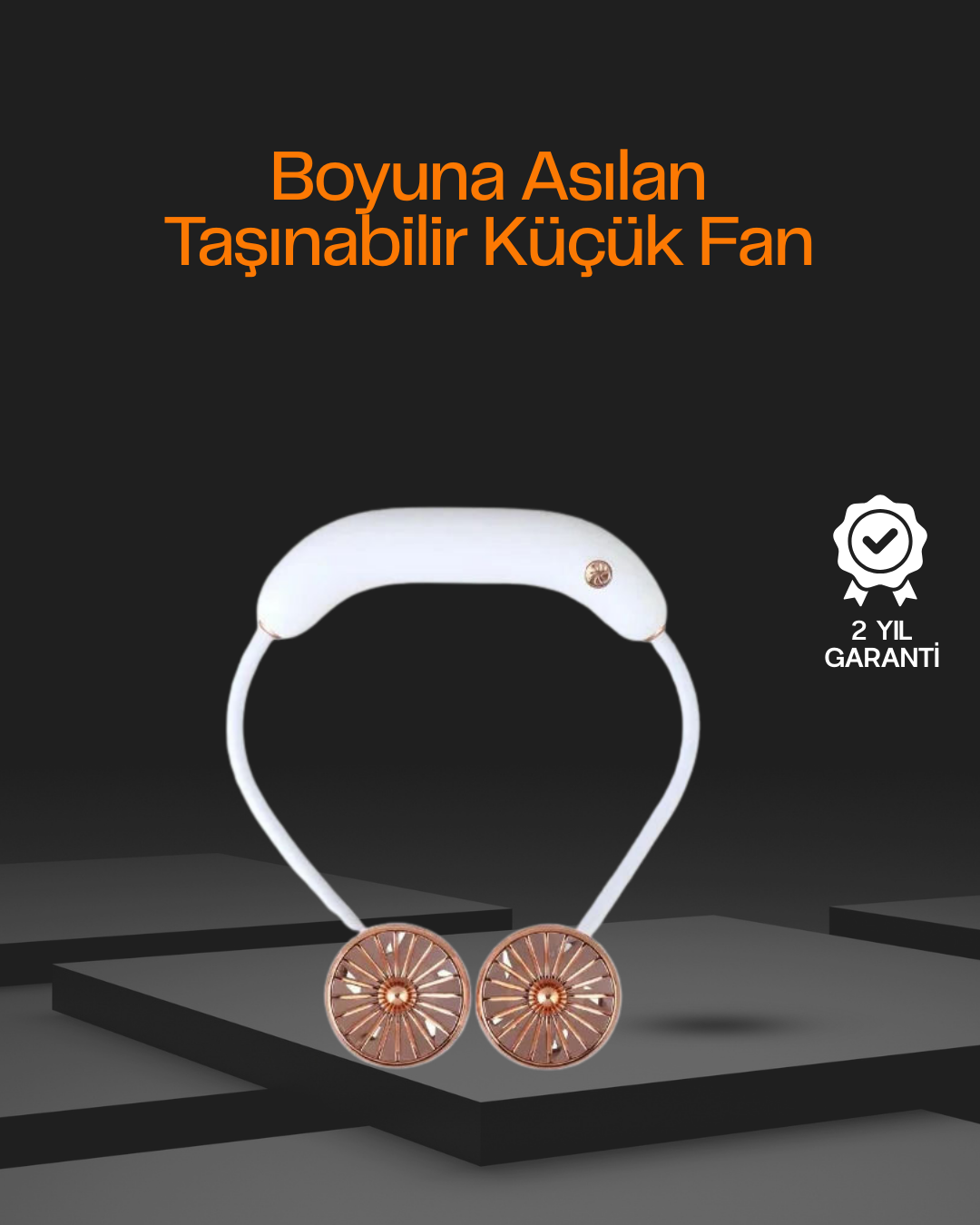 3-139 5 Kanatlı Sessiz Mini Fan 3 Vitesli Katlanabilir Asılabilir - Vipsepet - Görsel 1