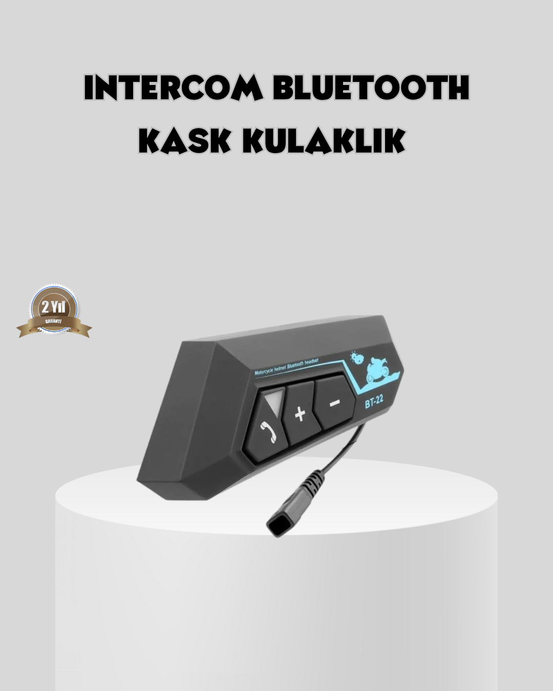3-14 BT22 Kask İçi Bluetooth Kulaklık Hızlı Eşleşme ve Gürültü Önleyici Mikrofon - vipsepet - Görsel 1