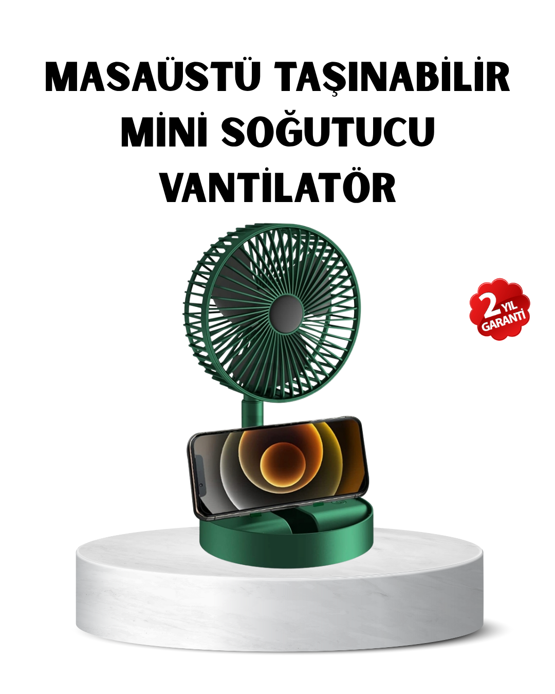 3-145 Taşınabilir Katlanabilir Mini Fan 3 Kademeli Şarj Edilebilir - Vipsepet - Görsel 1