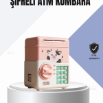 Pembe Elektronik Şifreli Otomatik Para Çeken ATM Kumbarası - Vipsepet