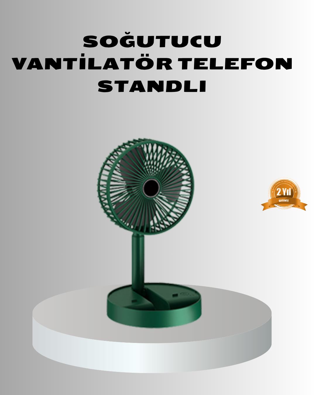 3-152 Şarjlı Katlanabilir Mini Fan – 3 Kademe Hız Ayarı, Taşınabilir Tasarım - Vipsepet - Görsel 1