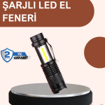 Alüminyum Gövdeli 2000 Lümen Güçlü LED El Feneri - Vipsepet