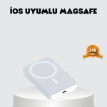MagSafe Uyumlu Kablosuz Batarya – 27W Hızlı Şarj Destekli Kompakt Güç Bankası - Vipsepet