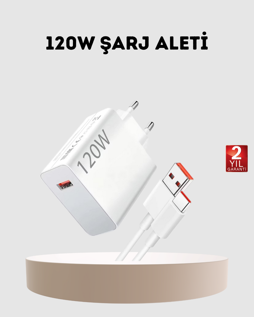 3-159 120W USB-C Şarj Adaptörü Süper Hızlı Şarj Güç Kaynağı Seti - Vipsepet - Görsel 1
