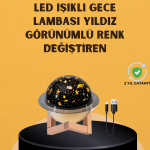 Projektör ışıklı, aromaterapi uyumlu mini masaüstü hava nemlendirici cihaz - Vipsepet