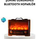 Şömine Efektli Solar Hoparlör Bluetooth 5.3 Radyo AUX USB TF Destekli - Vipsepet