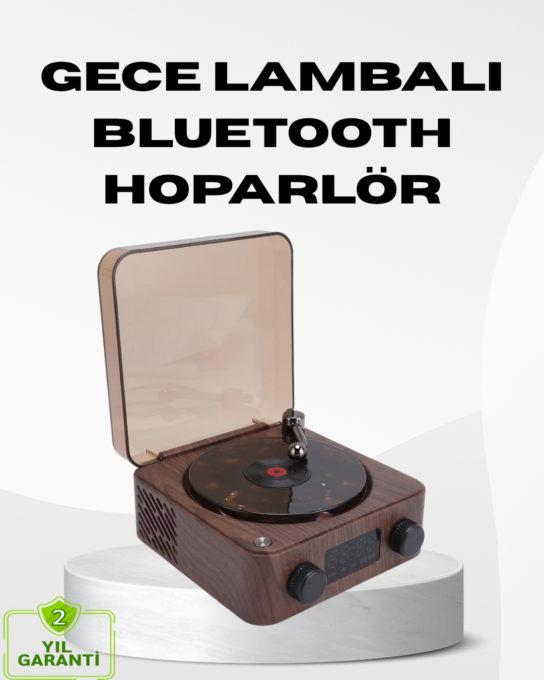 3-164 Dekoratif Gece Işığı Bluetooth Hoparlör Dijital Saat Çok Yönlü Sesli Aydınlatma - Vipsepet - Görsel 1