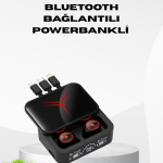 Powerbank Özellikli Bluetooth Kablosuz Kulaklık – Dokunmatik Kontrol, Uzun Pil Ömrü, Ergonomik Tasarım - vipsepet