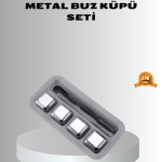 Paslanmaz Metal Buz Küpleri Seti Klipsli Sulandırmadan Soğutma Özellikli - Vipsepet