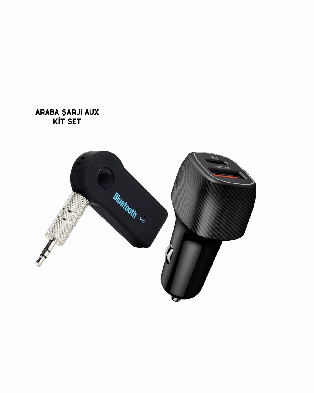 3-17 Araç İçi Bluetooth Müzik Kiti + Type-C PD Araç Şarjı Seti - Vipsepet - Görsel 1