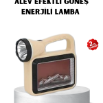 Güneş Enerjili Alev Efektli Lamba COB Led Su Geçirmez Çok Fonksiyonlu - Vipsepet