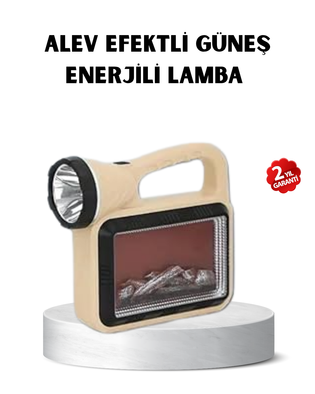 3-171 Güneş Enerjili Alev Efektli Lamba COB Led Su Geçirmez Çok Fonksiyonlu - Vipsepet - Görsel 1