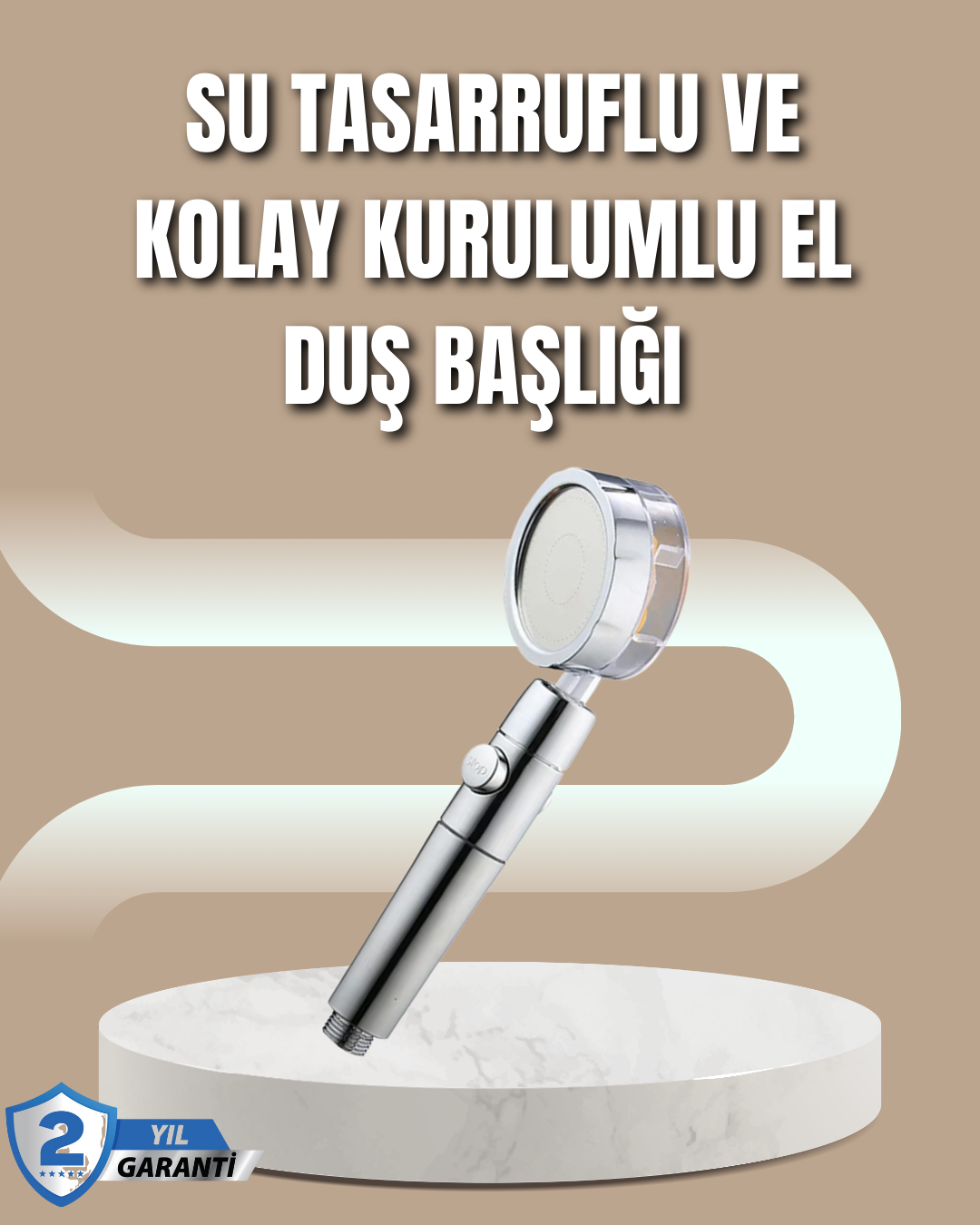 3-174 360° Ayarlanabilir Çok Fonksiyonlu Duş Başlığı - Vipsepet - Görsel 1