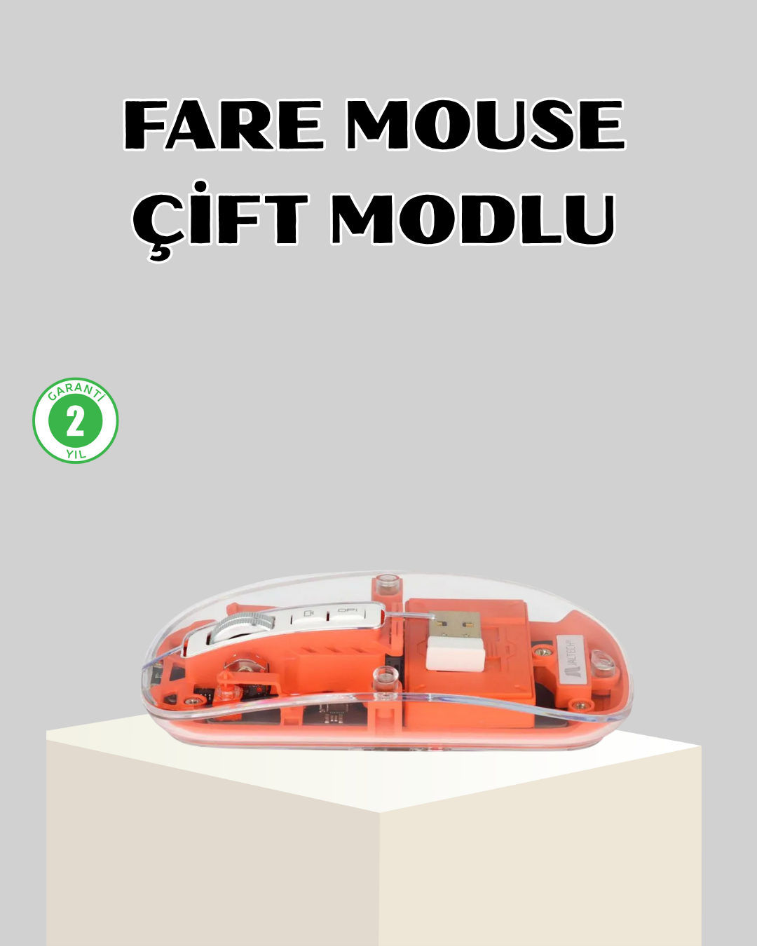 3-186 Bluetooth 5.0 Ve 2.4GHz Kablosuz Fare – 3 Cihaz Bağlantılı, Hızlı Geçiş, USB Alıcılı - Vipsepet - Görsel 1