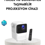 Taşınabilir Akıllı 1080P Projektör – 64GB Hafıza, 2GB RAM, Full HD Görüntü, Kumandalı - Vipsepet