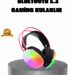 Ergonomik RGB Bluetooth Kulaklık 3D Ses - vipsepet