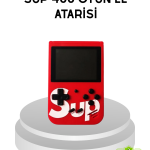 SUP Retro El Konsolu – 500 Oyun, TV Bağlantılı, 3 İnç Ekranlı Şarjlı Mini Atari - Vipsepet