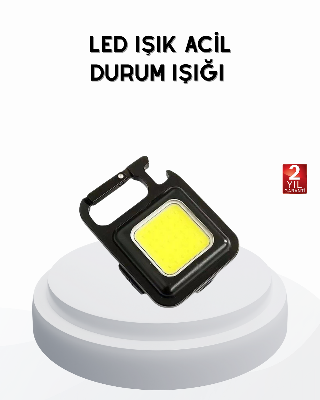 3-204 Mini 800 Lümen LED El Feneri – USB Şarjlı, 3 Kademeli Işık, Şişe Açacaklı Taşınabilir Tasarım - Vipsepet - Görsel 1