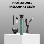 Profesyonel Şarjlı Tıraş Makinesi – 180 Dakika Kullanım, 2.5 Saat Hızlı Şarj, Evrensel USB Şarj Girişli - vipsepet