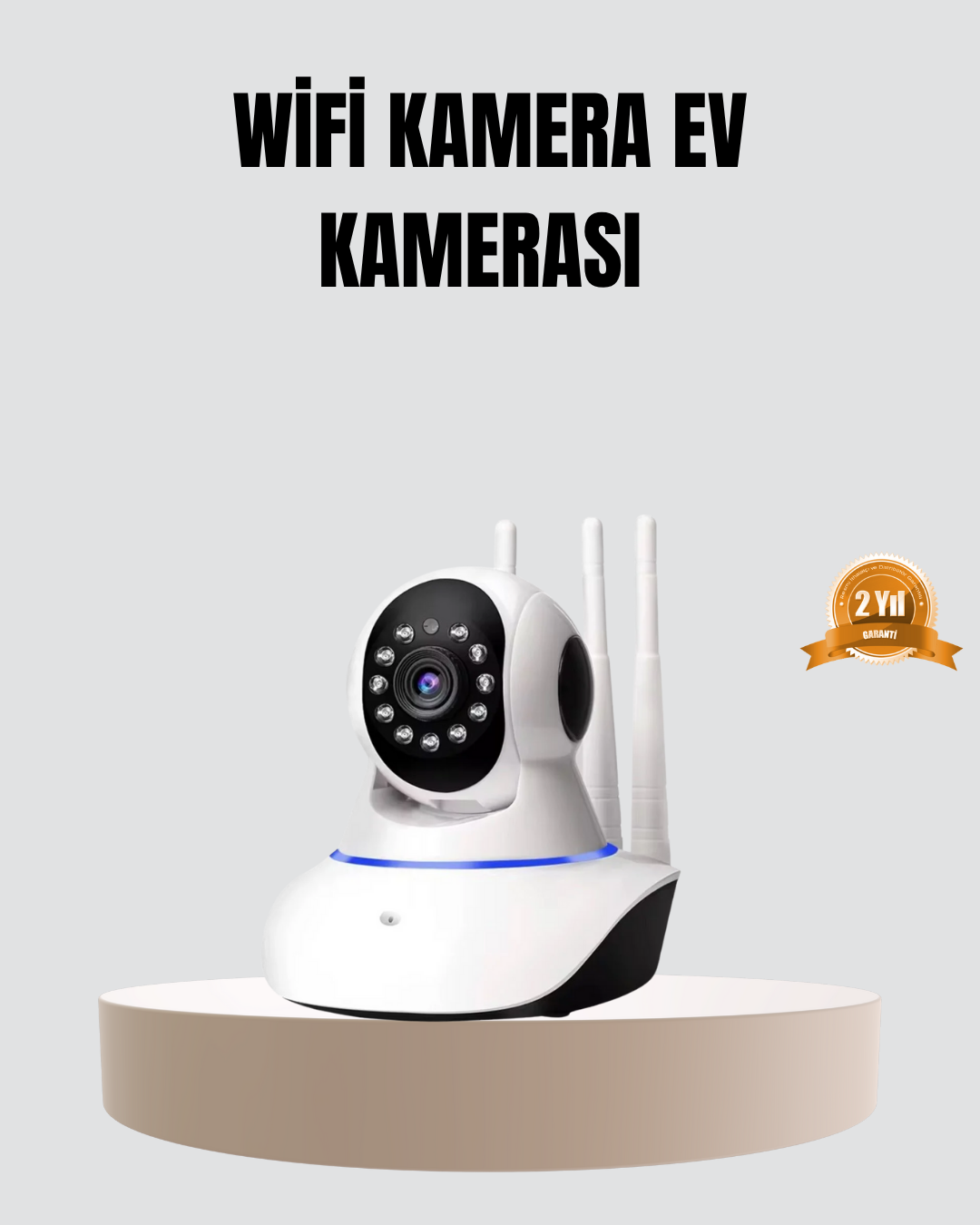 3-218 HD IP Kamera – Gece Görüşlü, Hareket Sensörlü, Mobil Takip ve Çift Yönlü Ses - Vipsepet - Görsel 1