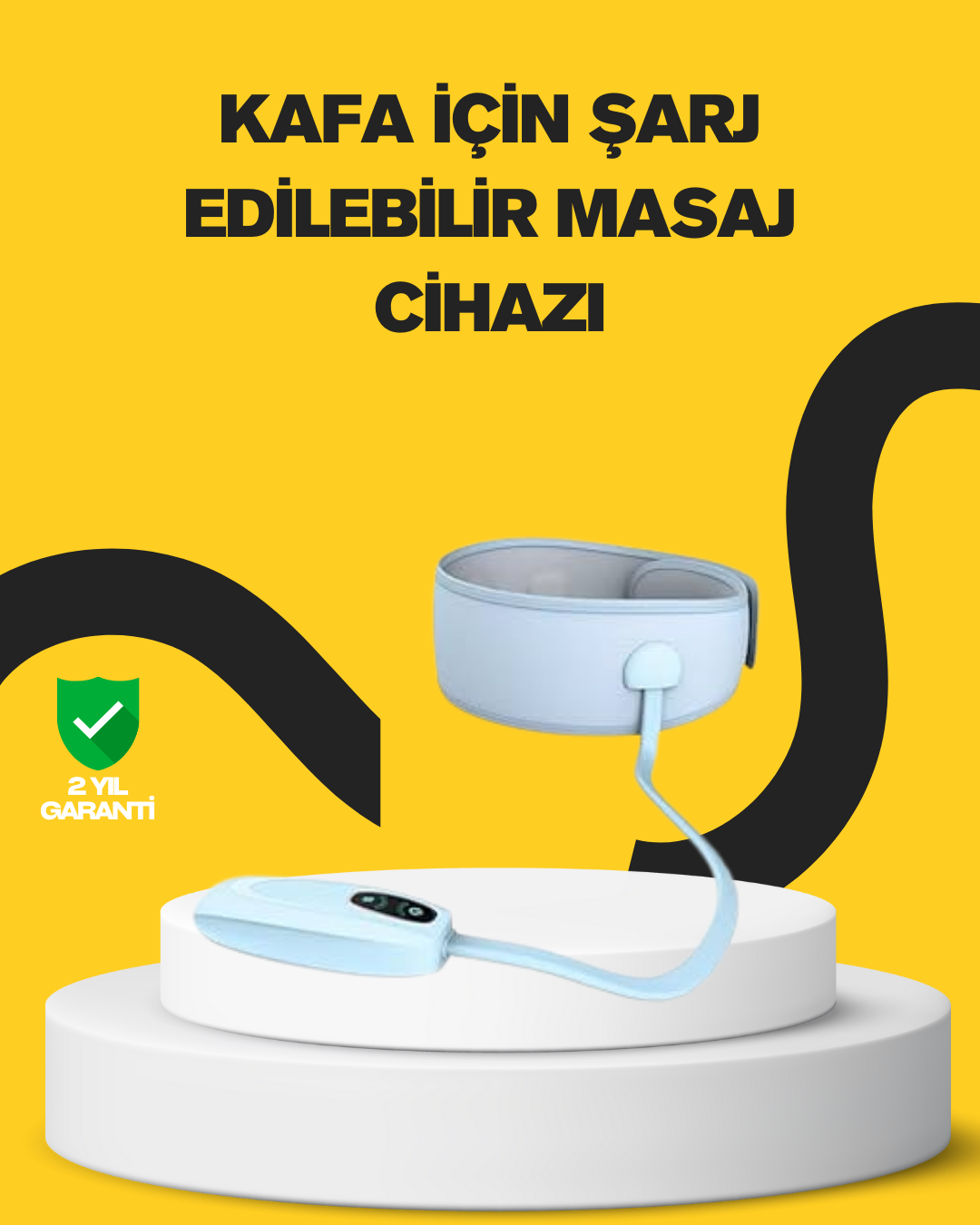 3-225 Baş ve Şakak Masaj Aleti Isı Destekli Derin Rahatlama - Vipsepet - Görsel 1