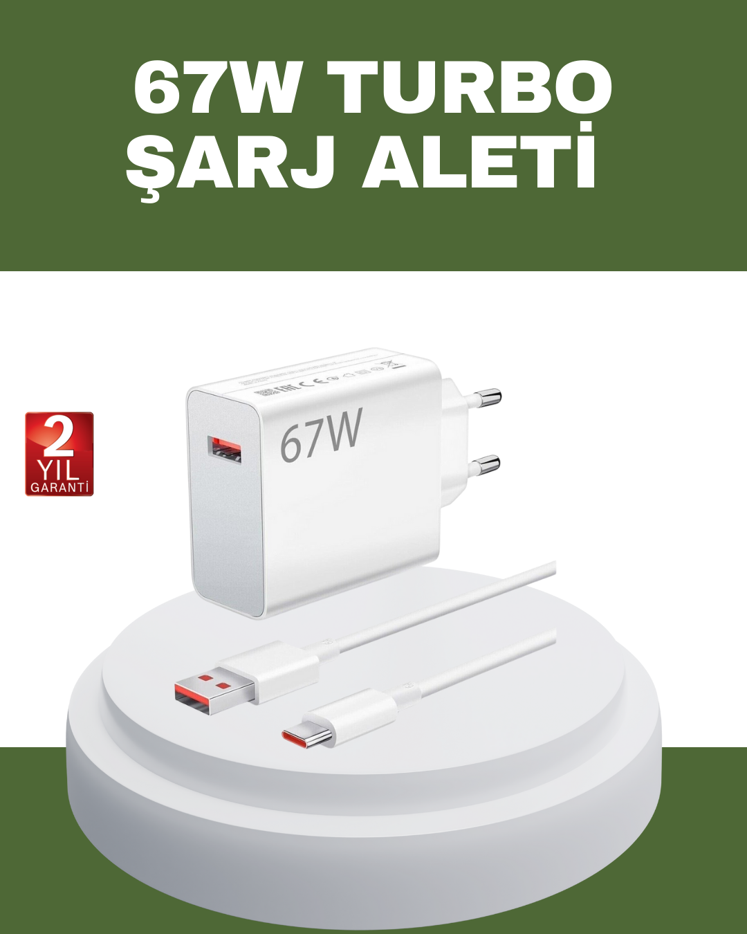 3-237 67 Watt Type C Hızlı Şarj Cihazı OnePlus 7 8 9 10 Uyumlu - Vipsepet - Görsel 1