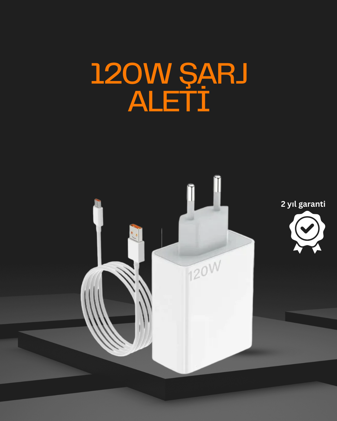 3-238 120 Watt Type C Şarj Başlığı Poco X3 X4 X5 Pro Uyumlu - Vipsepet - Görsel 1