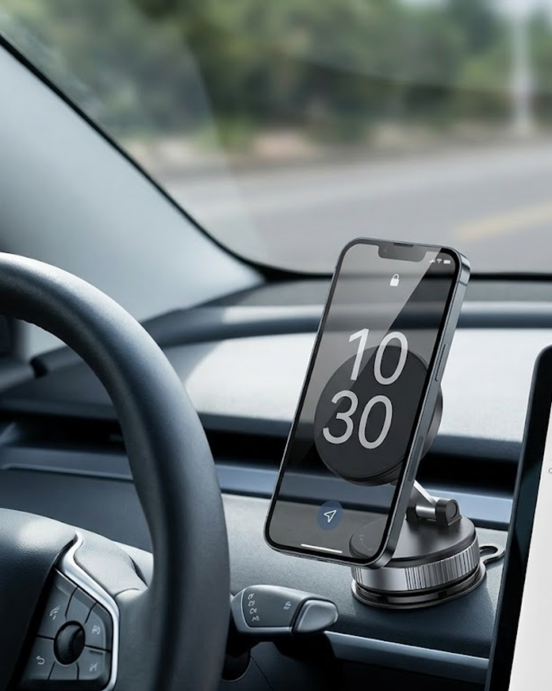 3-24 Güçlü Mıknatıslı Araç Telefon Tutucu 360 Derece Döner Stand - Vipsepet - Görsel 1