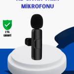 iPhone İçin Çift Mikrofonlu Telsiz Yaka Mikrofonu 360 Derece HD Ses - vipsepet