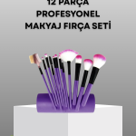 Ultra Yumuşak 12’li Makyaj Fırça Seti – Dökülme Yapmaz, Dalin Şampuan ile Temizlenebilir - Vipsepet