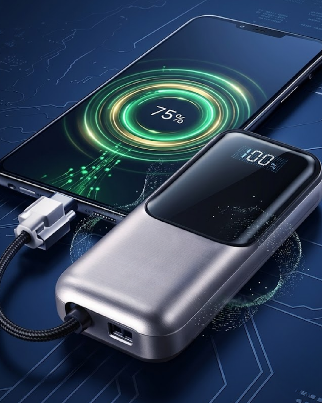 3-27 Type C ve Lightning Destekli Yüksek Kapasiteli Powerbank 13000 mAh - vipsepet - Görsel 1
