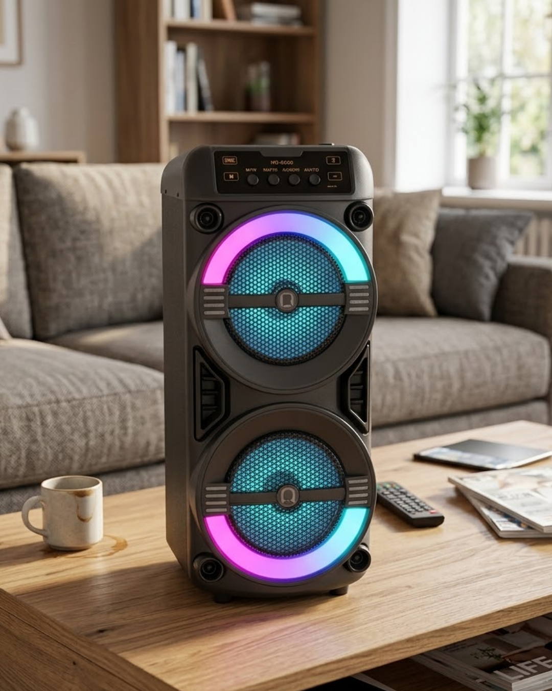 3-30 Taşınabilir Bluetooth Hoparlör RGB Işık Efektli Stereo Ses - Vipsepet - Görsel 1