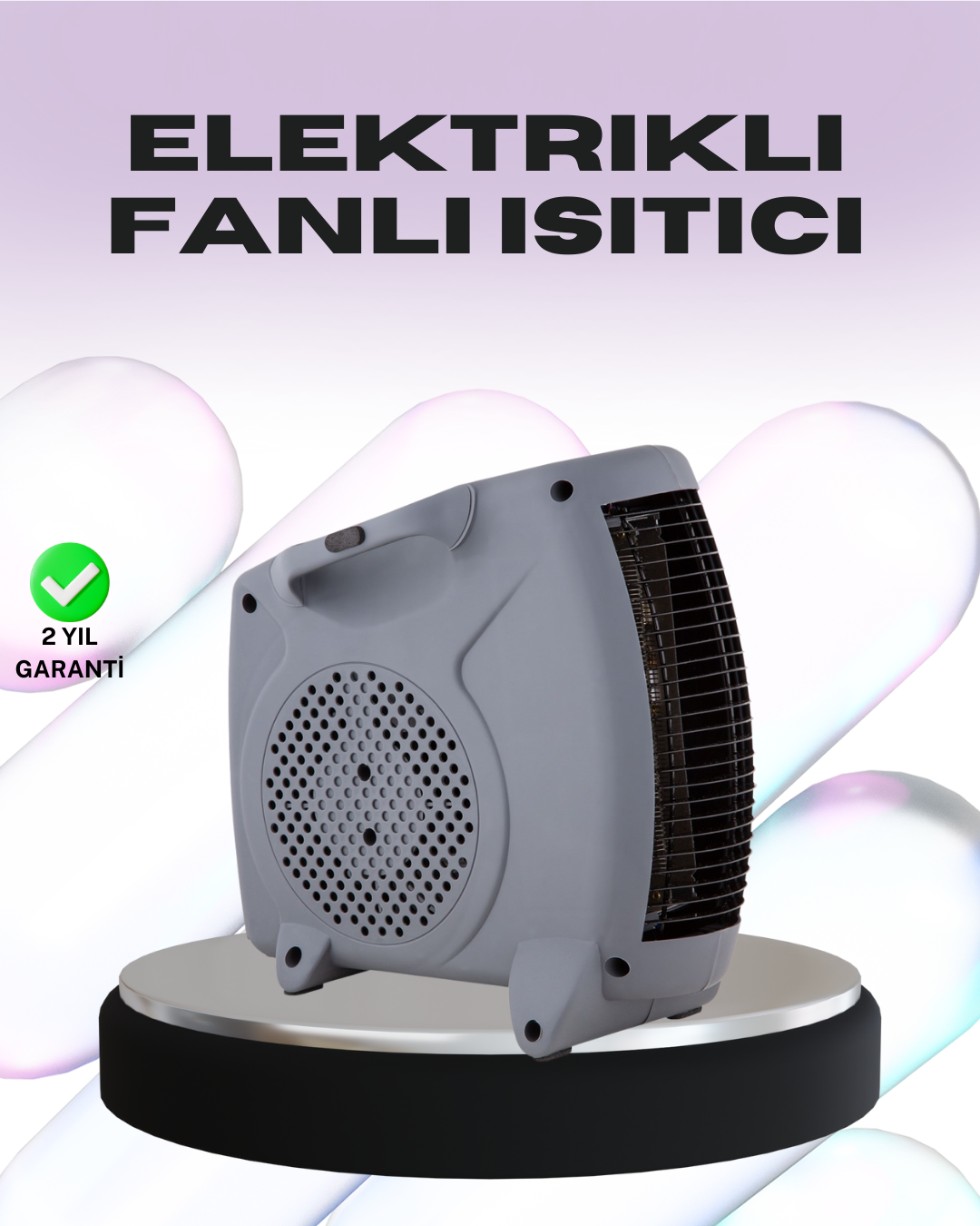 3-30 Taşınabilir Fanlı Isıtıcı Elektrikli Termik Korumalı Oda Isıtıcı - Vipsepet - Görsel 1