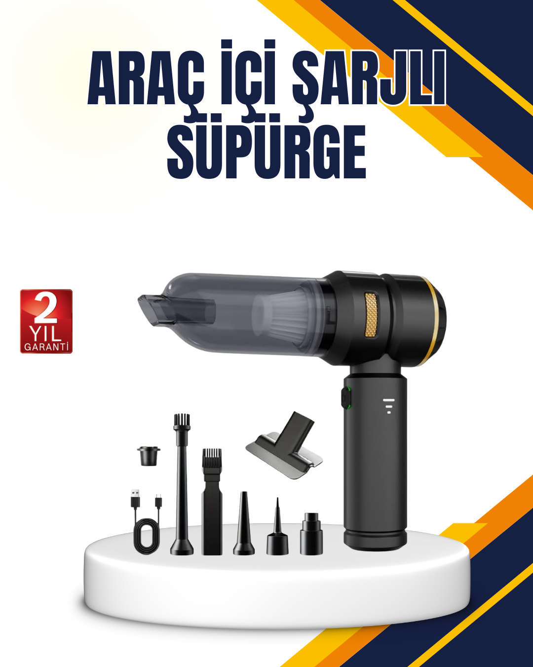 3-31 15000 PA Emiş Gücü ve Hava Üfleme Özellikli Şarjlı Süpürge - Vipsepet - Görsel 1