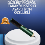 Saç Kurutma, Düzleştirici ve Tarak Tek Cihazda – 3 Kademeli Isı Ayarı - Vipsepet
