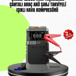 4’ü 1 Arada Powerbank Özellikli Araç Akü Şarj Takviye Cihazı - Vipsepet