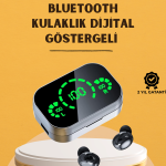 LED Ekranlı Kablosuz Kulaklık – Gürültü Önleyici Mikrofon ve Dokunmatik Özellikli - vipsepet
