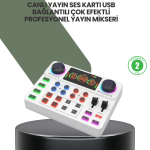 Podcast Karaoke ve Sosyal Medya Yayınları İçin Ses Kartı - Vipsepet