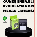 Bahçe ve Veranda İçin Güneş Paneli ile Otomatik Şarj Olan LED Duvar Lambası - Vipsepet
